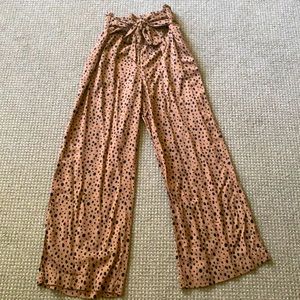 Abercrombie paper bag waist leopard pants